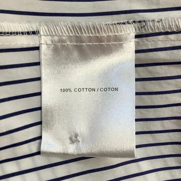 JUDITH & CHARLES Striped Poplin Crisp Button Down Shirt Size 2 - Picture 10 of 12